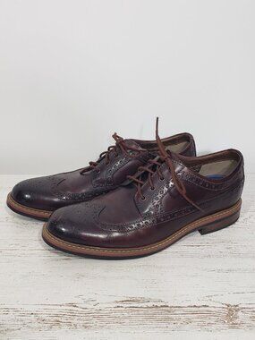 Bostonian  Crown Windsor  Brown Longwing Leather Derby Dress Shoes  Men's 11